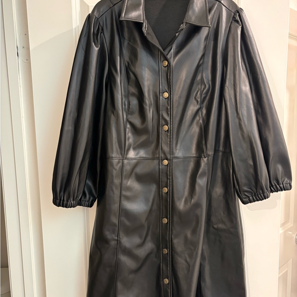 Black Faux Leather dress